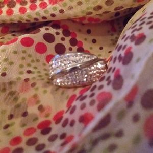 Fabulous Rhinestone and Stainless Steel Cocktail Ring